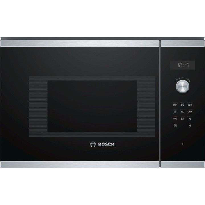 BOSCH MICROONDAS INTEG 20LT 800W ABERT À ESQ INOX/PRETO BOSCH MICROONDAS INTEG 20LT 800W ABERT À ESQ INOX/PRETO