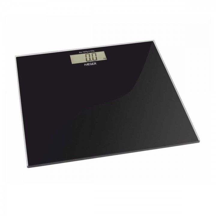 HAEGER BALAN�A WC VIDRO TEMPERADO MAX. 180KG PRETA