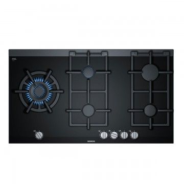 SIEMENS PLACA 90CM VITRO 5 GAS (1 WOK) VIDRO PRETO