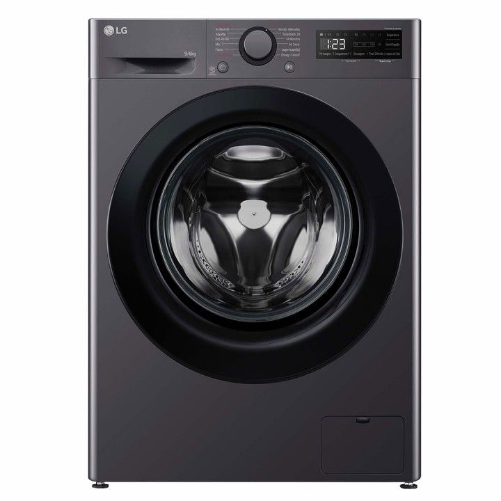 LG MAQUINA LAVAR 9KG E SECAR 6KG 1400RT AIDD STEAM PRETO (A