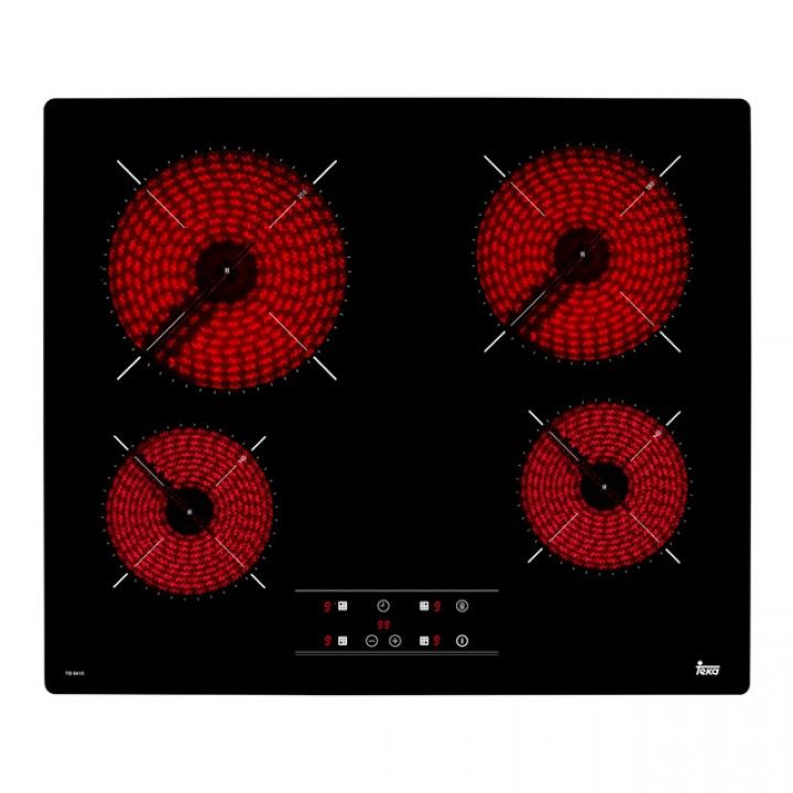 TEKA PLACA 60CMS VITRO 4ZONAS COMANDOS FRONTAIS