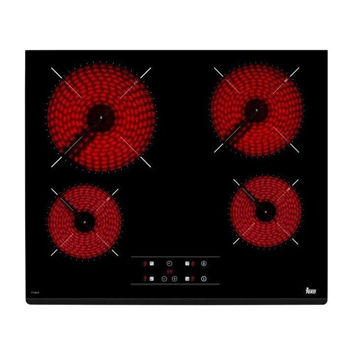 TEKA PLACA VITROCERAMICA 4 FOCOS ARO METALICO SLIM