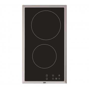 BEKO PLACA DOMINO 30CM 2 ZONAS VITRO INOX