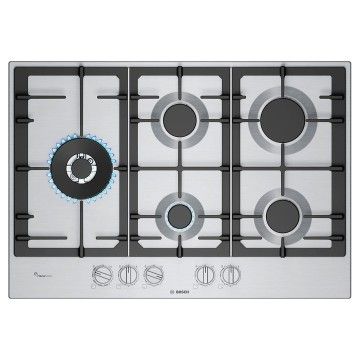 BOSCH PLACA 75CM 5GAS 1WOK INOX BOSCH PLACA 75CM 5GAS 1WOK INOX