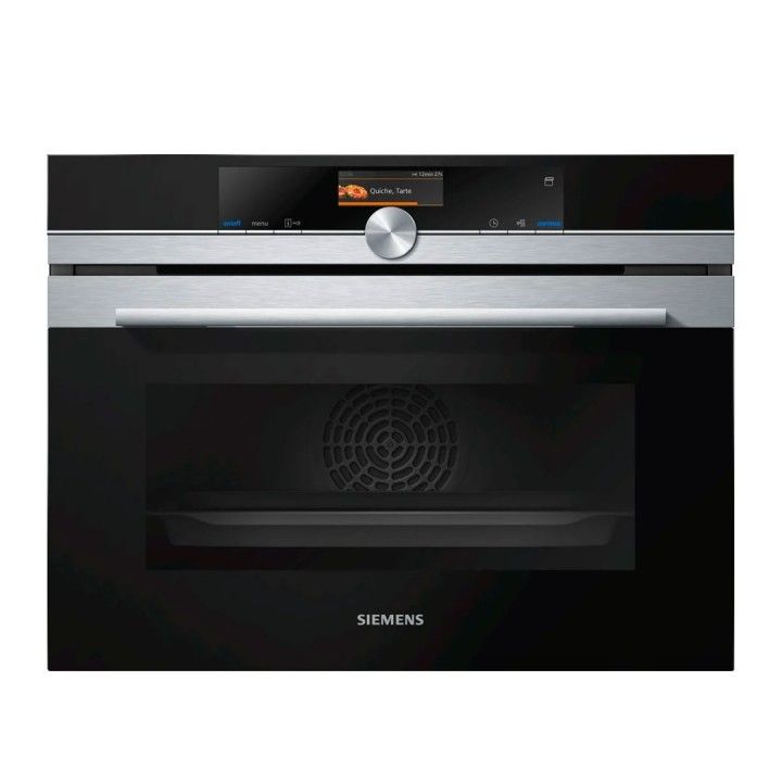 SIEMENS FORNO COMPACTO COM VAPOR INOX A+