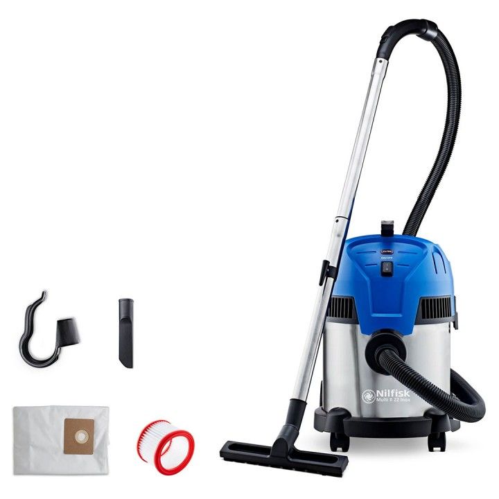 NILFISK ASPIRADOR 1200W PO E AGUA 22LT 18451551 INOX