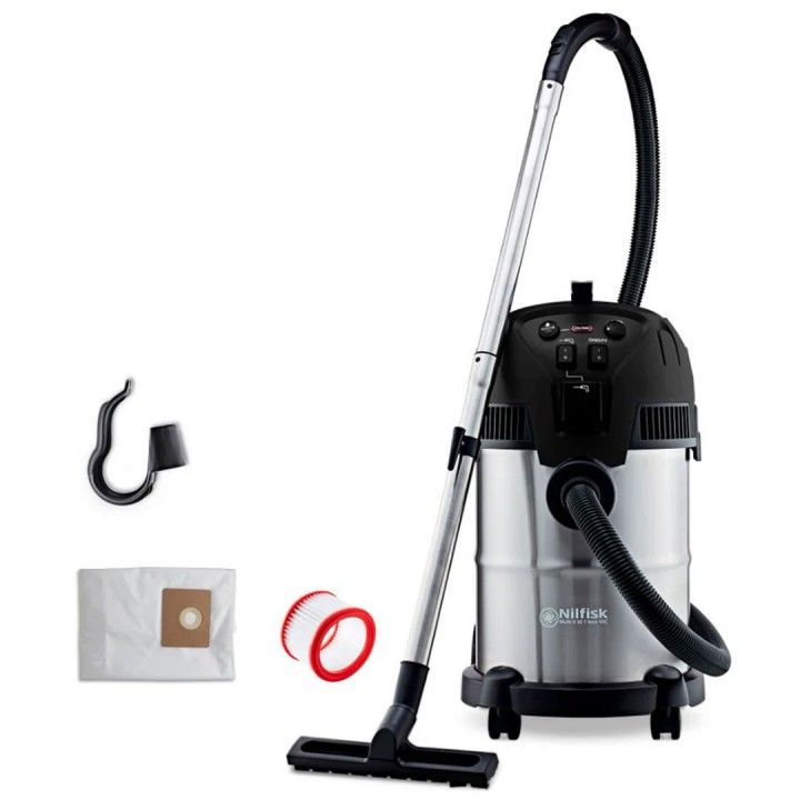 NILFISK ASPIRADOR 1400W PO E AGUA 30LT 128390173 INOX