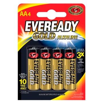 EVEREADY GOLD PILHAS ALKALINE 4XAA EVEREADY GOLD PILHAS ALKALINE 4XAA