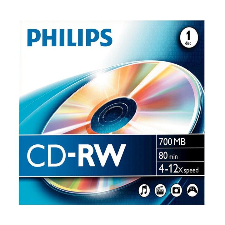 PHILIPS CD-RW 80MIN 700MB 4-12x PHILIPS CD-RW 80MIN 700MB 4-12x