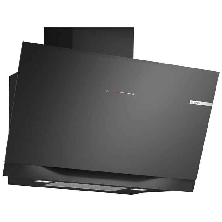 BOSCH CHAMINE PAREDE INCLINADA VIDRO PRETO 90CM (A+)