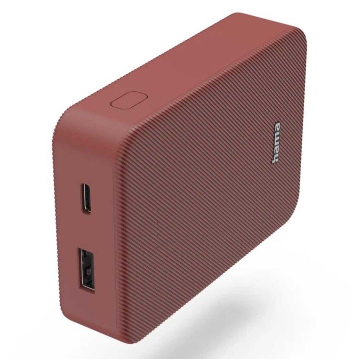 HAMA POWERBANK COLOUR 10 10000MAH 2 SAIDAS VERMELHO