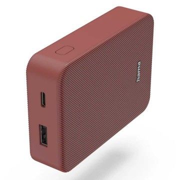 HAMA POWERBANK COLOUR 10 10000MAH 2 SAIDAS VERMELHO