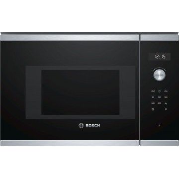 BOSCH MICROONDAS INTEG 20LT 800W ABERT � ESQ INOX/PRETO