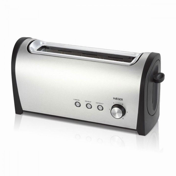 HAEGER TORRADEIRA 1000W 1 RANHURAS INOX HAEGER TORRADEIRA 1000W 1 RANHURAS INOX