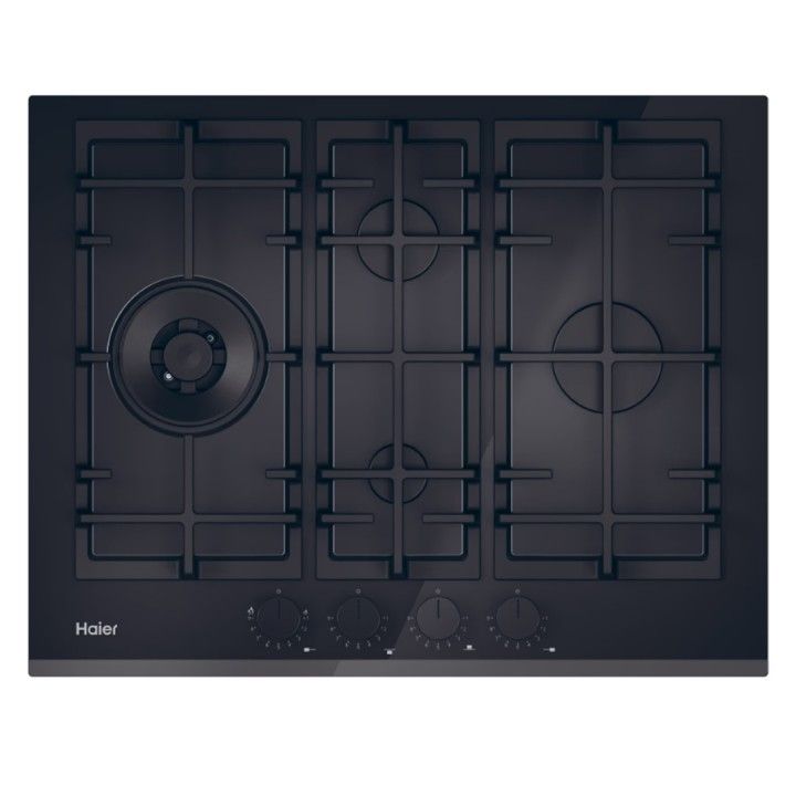 HAIER PLACA CRISTALGAS 65CM 4GAS VIDRO PRETO