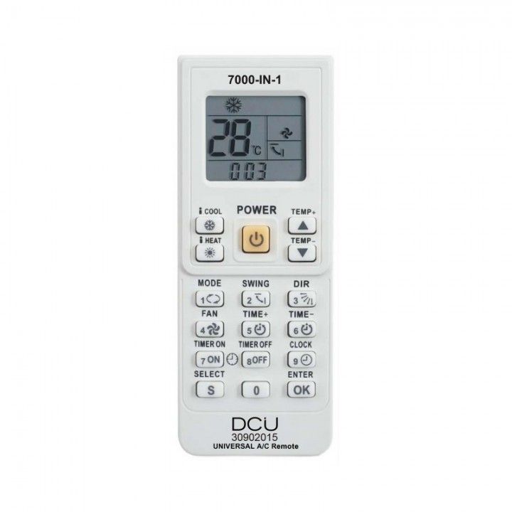 DCU COMANDO UNIVERSAL P/ AR CONDICIONADO 7000 EN 1 DCU COMANDO UNIVERSAL P/ AR CONDICIONADO 7000 EN 1