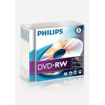 PHILIPS DVD-RW 120MIN 4,7GB 4x PHILIPS DVD-RW 120MIN 4,7GB 4x