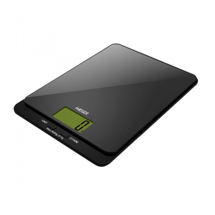 HAEGER BALAN�A COZINHA DIGITAL MAX 5KG DARK GLASS