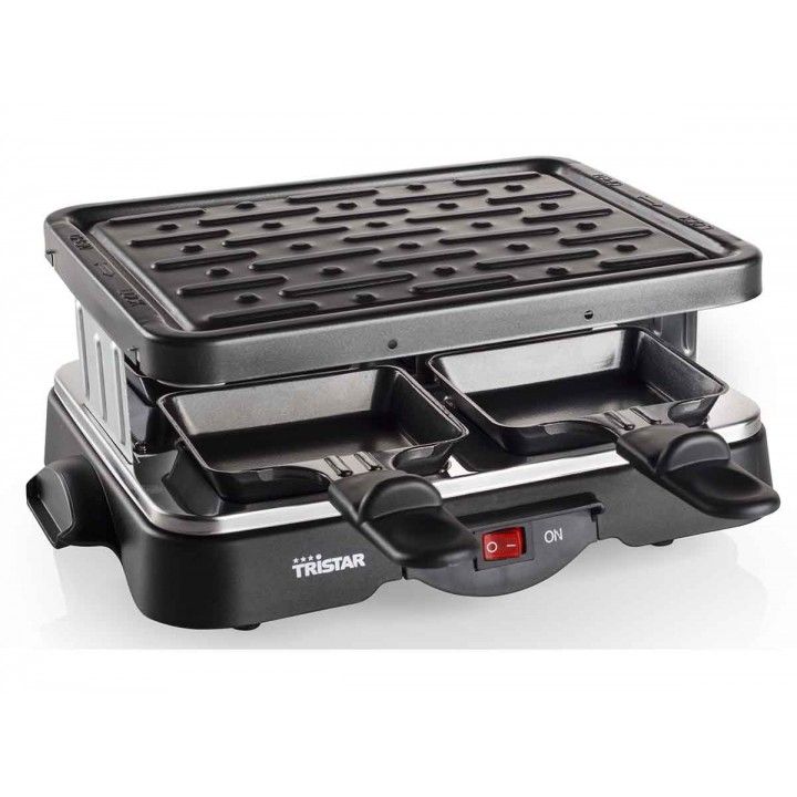 TRISTAR RACLETTE GRILL 500W 4 PESSOAS 22X18CM TRISTAR RACLETTE GRILL 500W 4 PESSOAS 22X18CM
