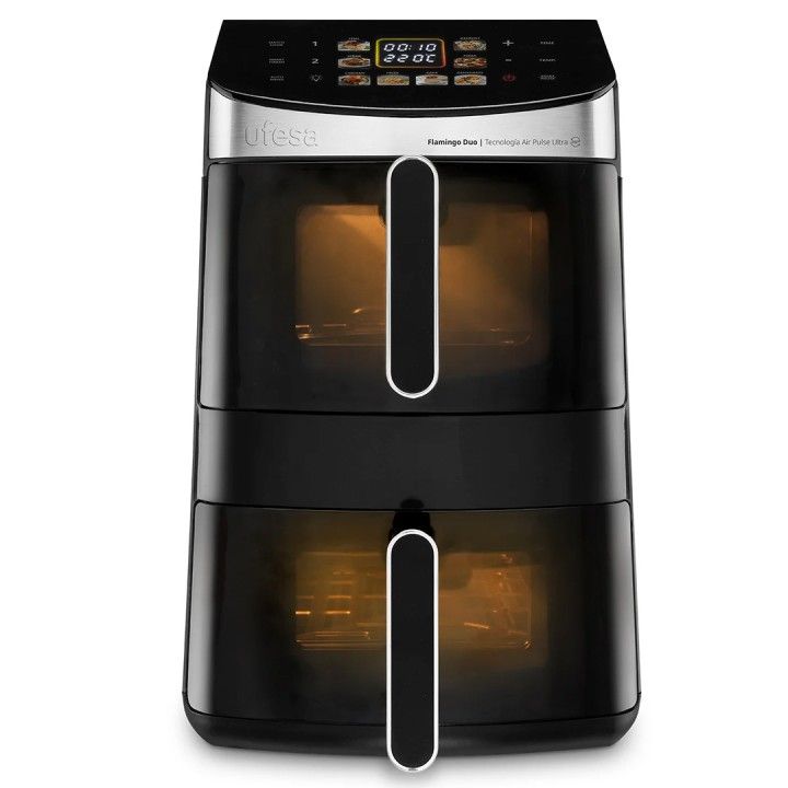 UFESA FRITADEIRA S/OLEO 11LT AIRE FRYER 2GAVETAS PRETA