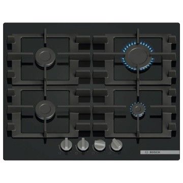BOSCH PLACA 60CMS 4GAS VIDRO PRETO COMANDOS FRONTAIS