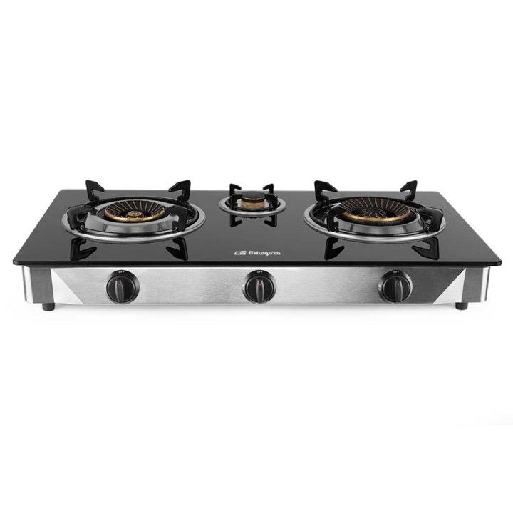 ORBEGOZO FOGAREIRO GAS 3 QUEIMADORES INOX