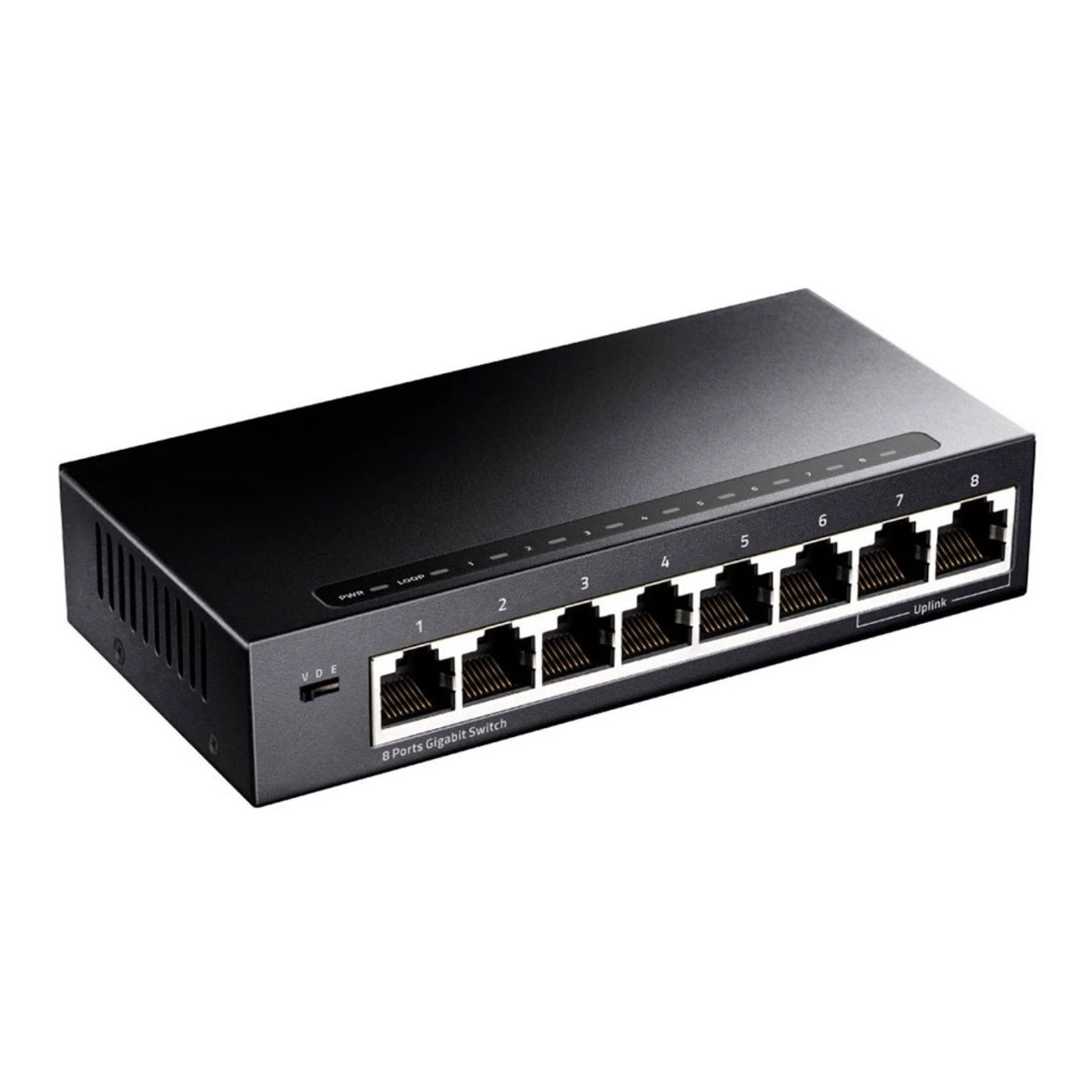 CUDY SWITCH DE MESA 8 PORTAS 10/100/1000 Mbps