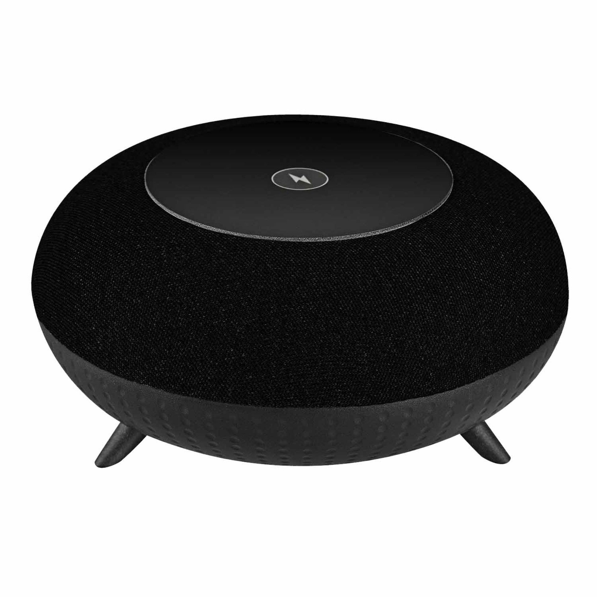 TECH FUZZION COLUNA PORT BLUETOOTH C/BASE CARREG S/FIO PRETA