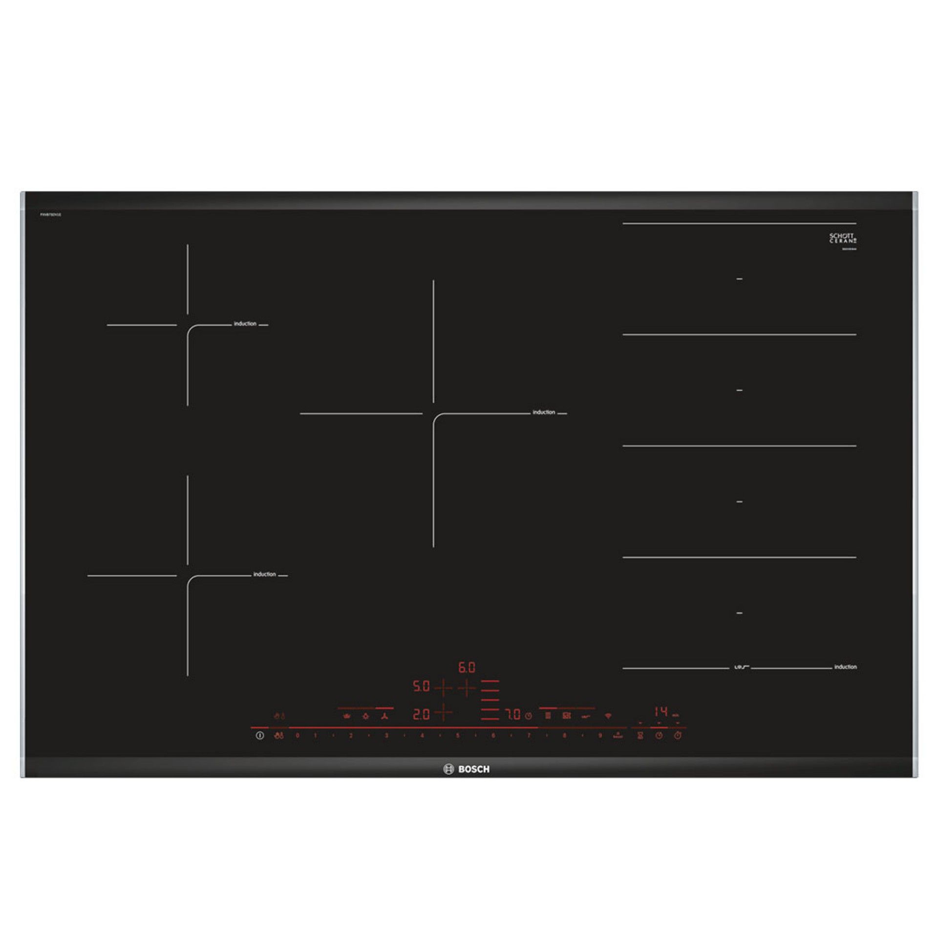 BOSCH PLACA INDUÇAO 80CM 1 ZONA FLEXINDUÇAO