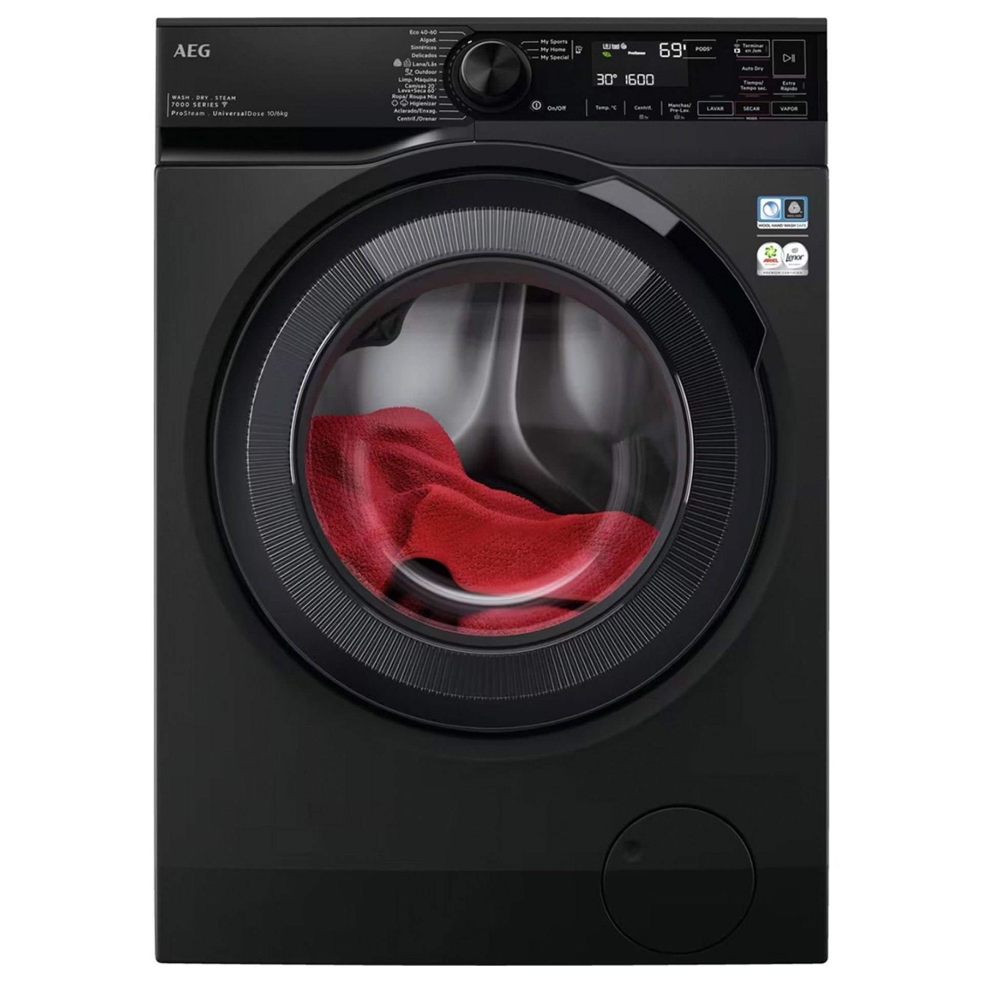 AEG MAQUINA LAVAR 10KG E SECAR 6KG 1600RT CINZA ESCURO (D)