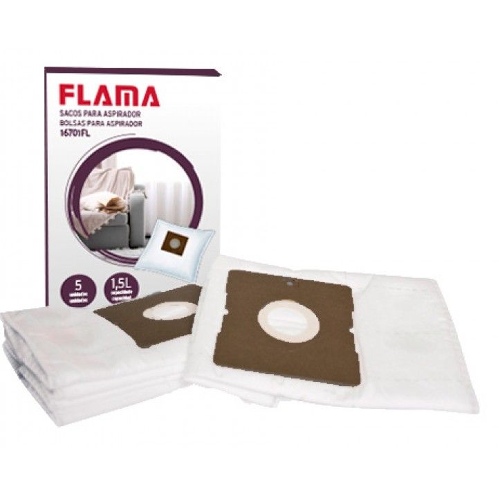 FLAMA SACOS ASPIRADOR PARA 1670FL/1671FL 5SACOS 1.5LT FLAMA SACOS ASPIRADOR PARA 1670FL/1671FL 5SACOS 1.5LT