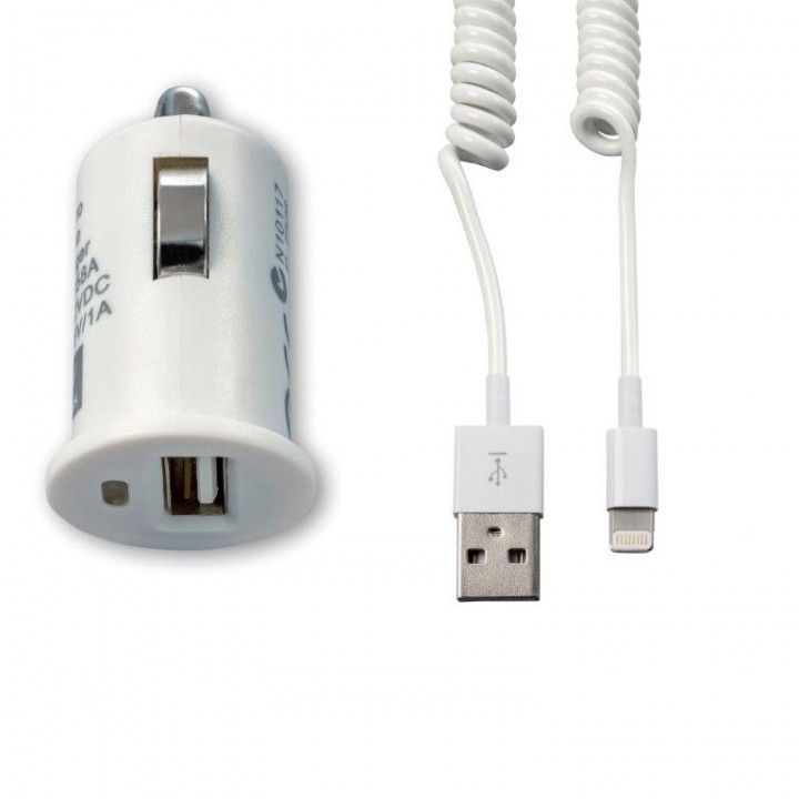 TECH FUZZION CARREGADOR DE ISQUEIRO 1USB 12V CABLE WH TECH FUZZION CARREGADOR DE ISQUEIRO 1USB 12V CABLE WH