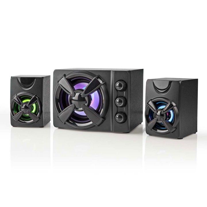 NEDIS COLUNA GAMING 2.1 33W COM SUBWOOFER LUZES LED
