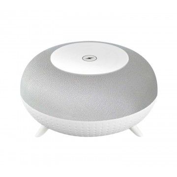TECH FUZZION COLUNA PORT BLUETOOTH C/BASE CARREG S/FIO CINZA