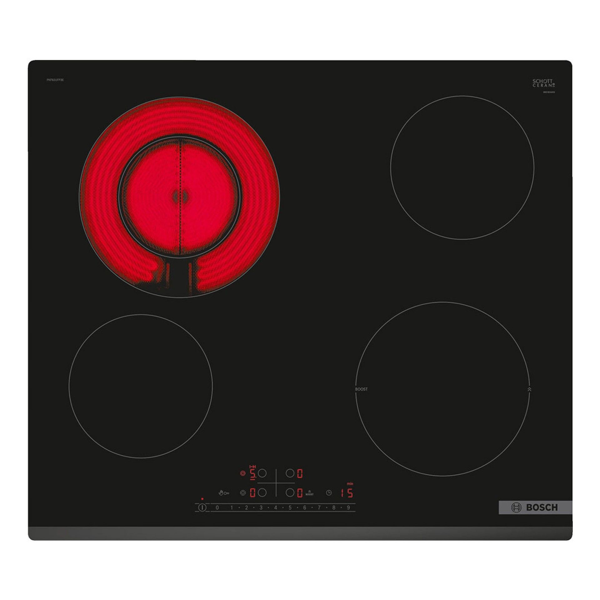 BOSCH PLACA VITRO 60CM 4 ZONAS