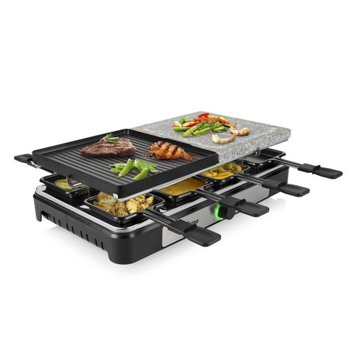 TRISTAR RACLETTE PEDRA 1400W 8PES 21X23CM TRISTAR RACLETTE PEDRA 1400W 8PES 21X23CM