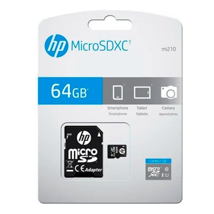 HP CARTAO MEMORIA 64GB MICRO SDXC MI210 C/ADAPTADOR