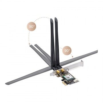 CUDY ADAPTADOR PCIe AX5400 TRI-BAND WIFI 6 CUDY ADAPTADOR PCIe AX5400 TRI-BAND WIFI 6