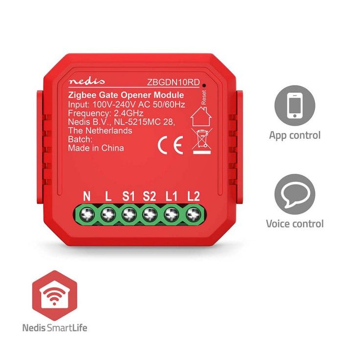 NEDIS INTERRUPTOR INTELIGENTE P/ PORTA GARAGEM ZIGBEE