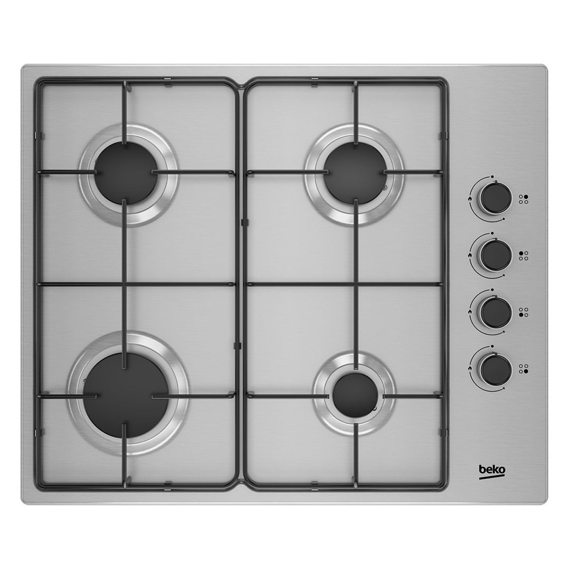 BEKO PLACA 4 GAS 60CM C/ISQUEIRO VALVULA SEGURANÇA INOX