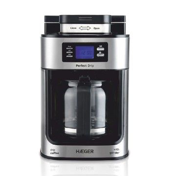 HAEGER CAFETEIRA 1,2L 1050W JARRO VIDRO ECRAN LED