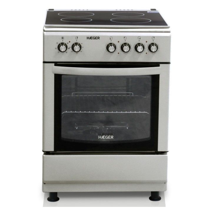 HAEGER FOGAO 4 VITRO FORNO 64LT MULTIF 60X60CMS INOX A
