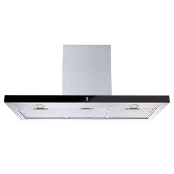 CONFORTEC CHAMINE 90CM 800M3H VIDRO PRETO INOX (A) CONFORTEC CHAMINE 90CM 800M3H VIDRO PRETO INOX (A)
