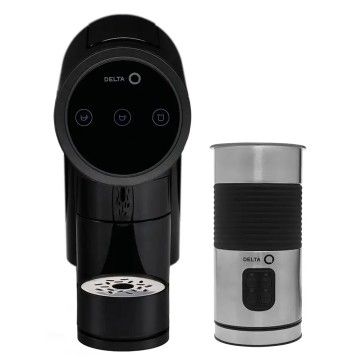 DELTA Q MAQUINA CAFE + MILQ BATEDOR DE LEITE QIT ICONIQ PRET DELTA Q MAQUINA CAFE + MILQ BATEDOR DE LEITE QIT ICONIQ PRET
