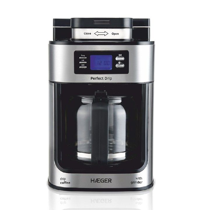 HAEGER CAFETEIRA 1,2L 1050W JARRO VIDRO ECRAN LED