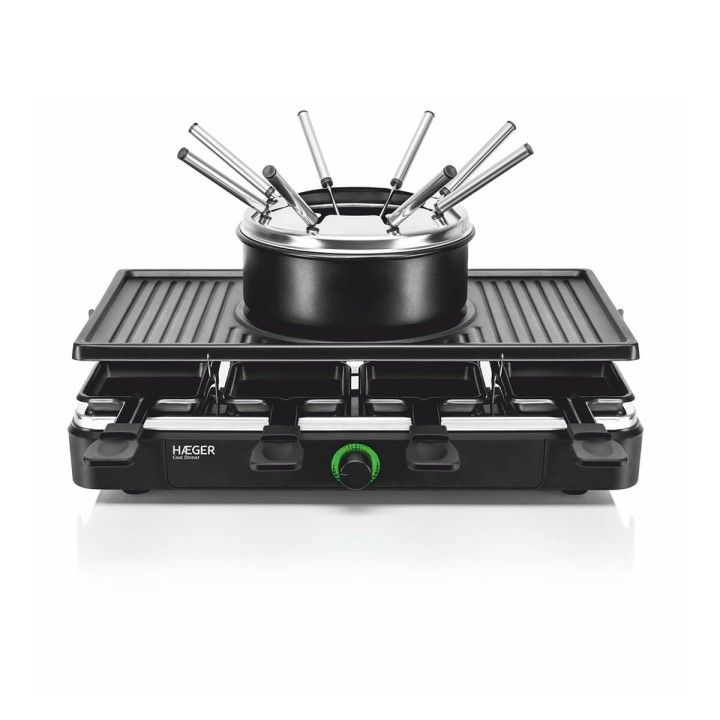 HAEGER GRELHADOR RACLETTE E FONDUE 1400W 8 PESSOAS HAEGER GRELHADOR RACLETTE E FONDUE 1400W 8 PESSOAS